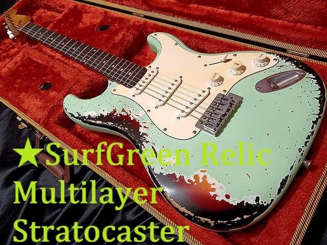 ★SurfGreen Relic Multilayer Stratocaster
