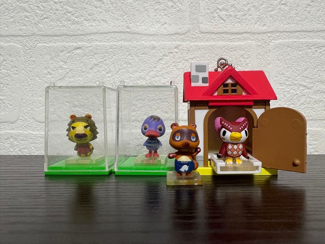 どうぶつの森 ミニミニハウスキーチェーン フィギュアコレクション 4種まとめ売り