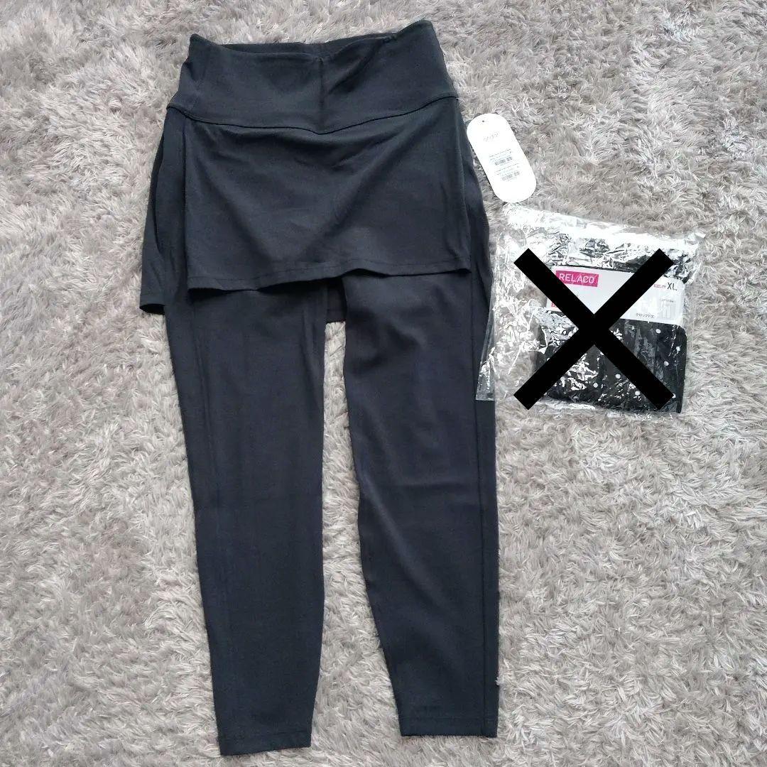 新品　アンダール　スポーツ　スパッツ　レギンス　スカート付き　XL　ブラック