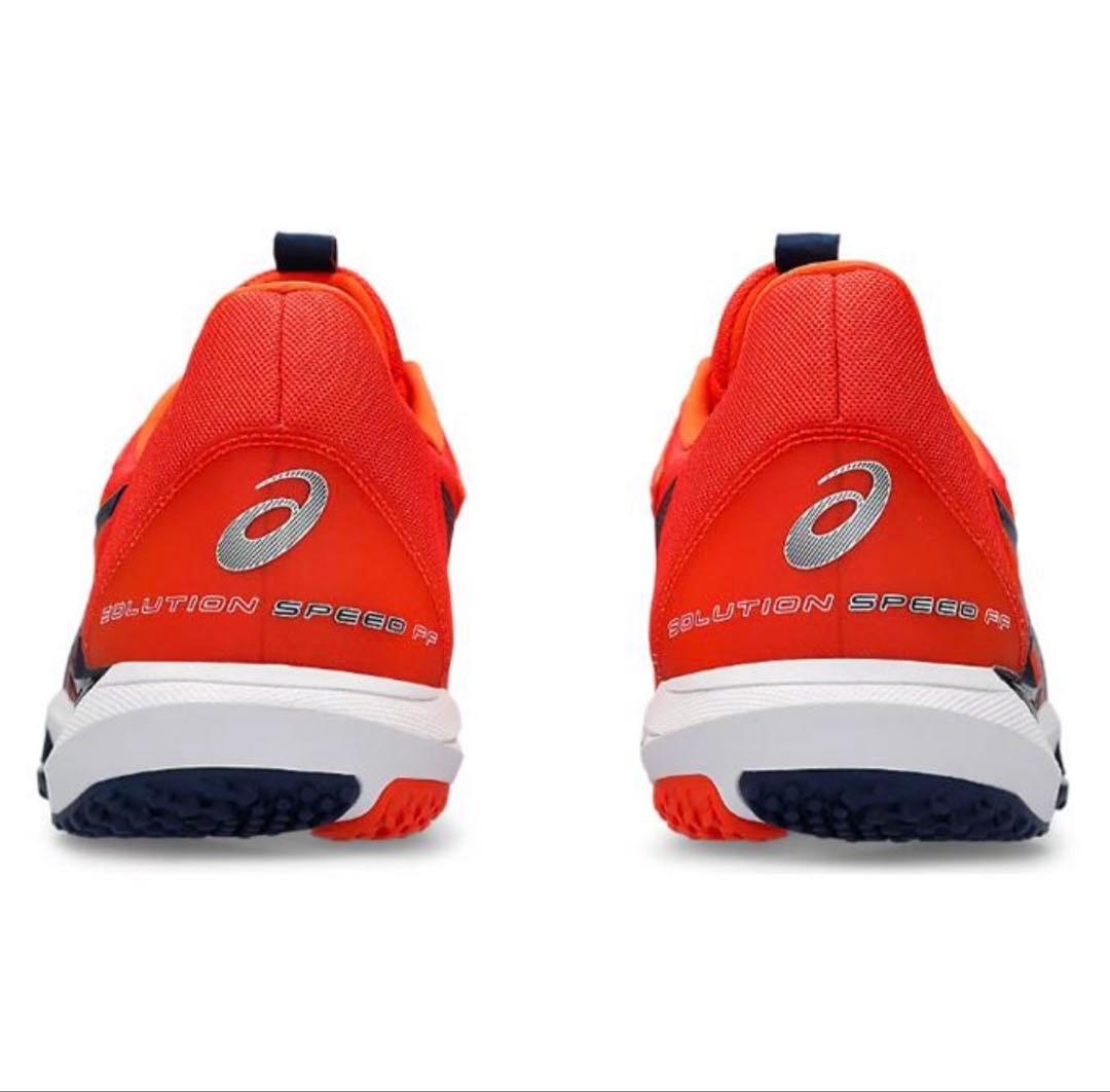 専用ASICS ソリューションスピード オレンジ/ネイビーオムニ用26.5
