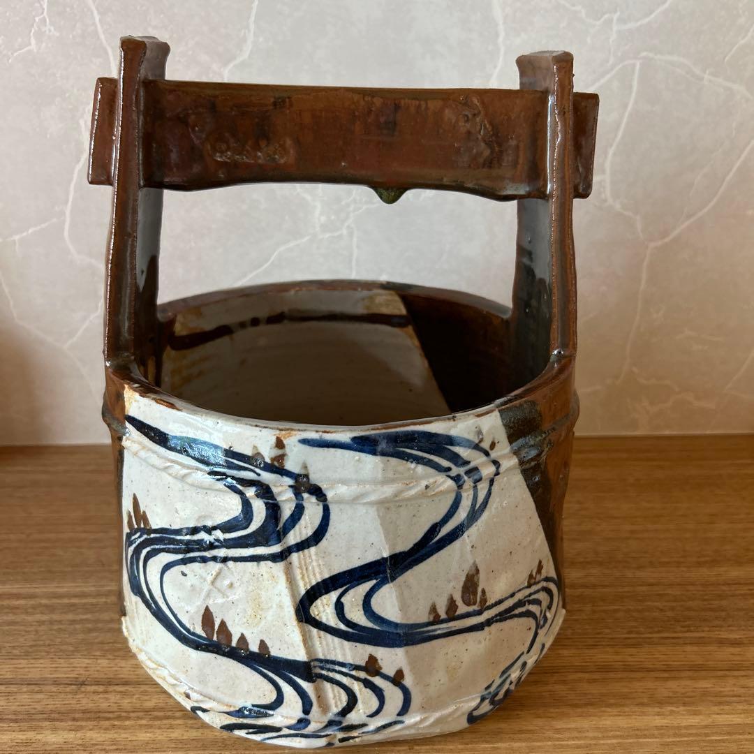 加藤光右衛門　手桶水指　堀内宗完　兼中斎　表千家　茶道具