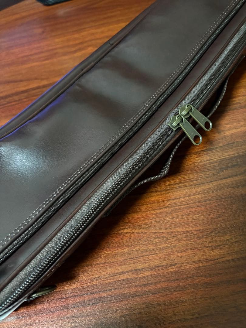 Sハヤシ　フルートケースカバー　ブラウン 合成皮革