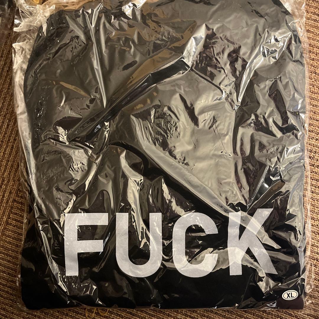 BiS BiSH 黒 XL パーカー FUCK プリント
