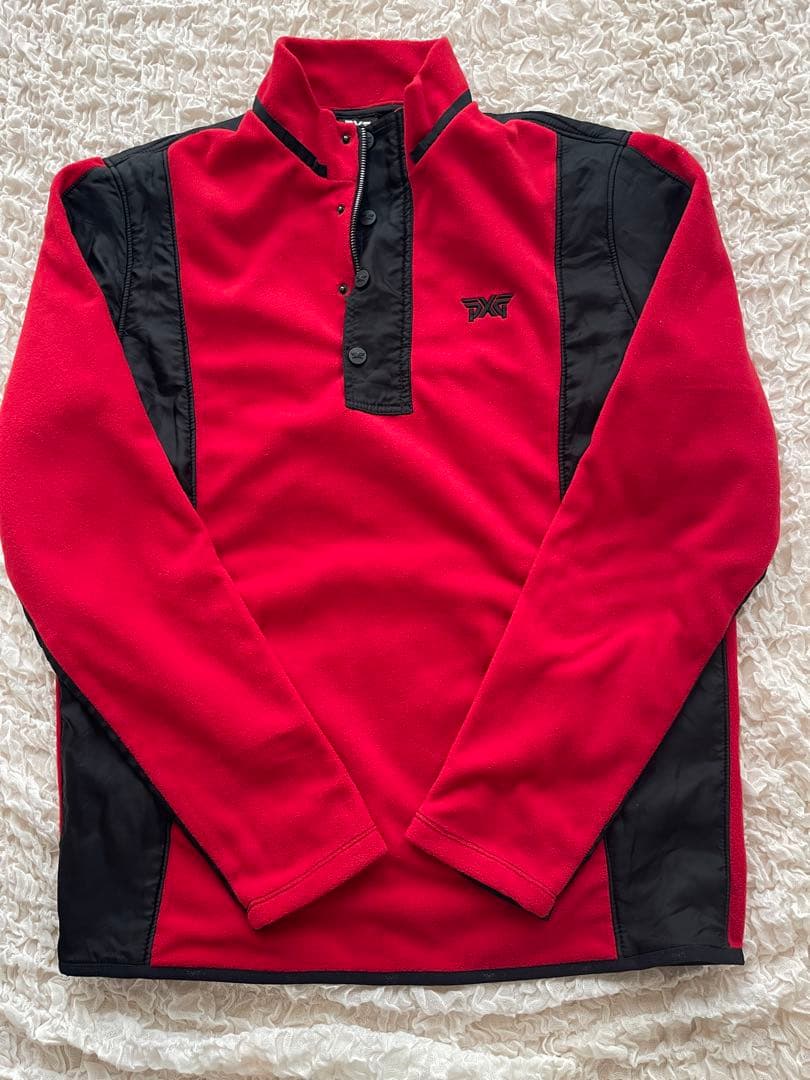 pxg フリース新品 赤黒