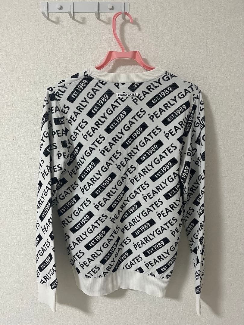 ⭐︎お値下げ⭐︎即完売モデル！パーリーゲイツ 総柄ロゴ セーター サイズ4
