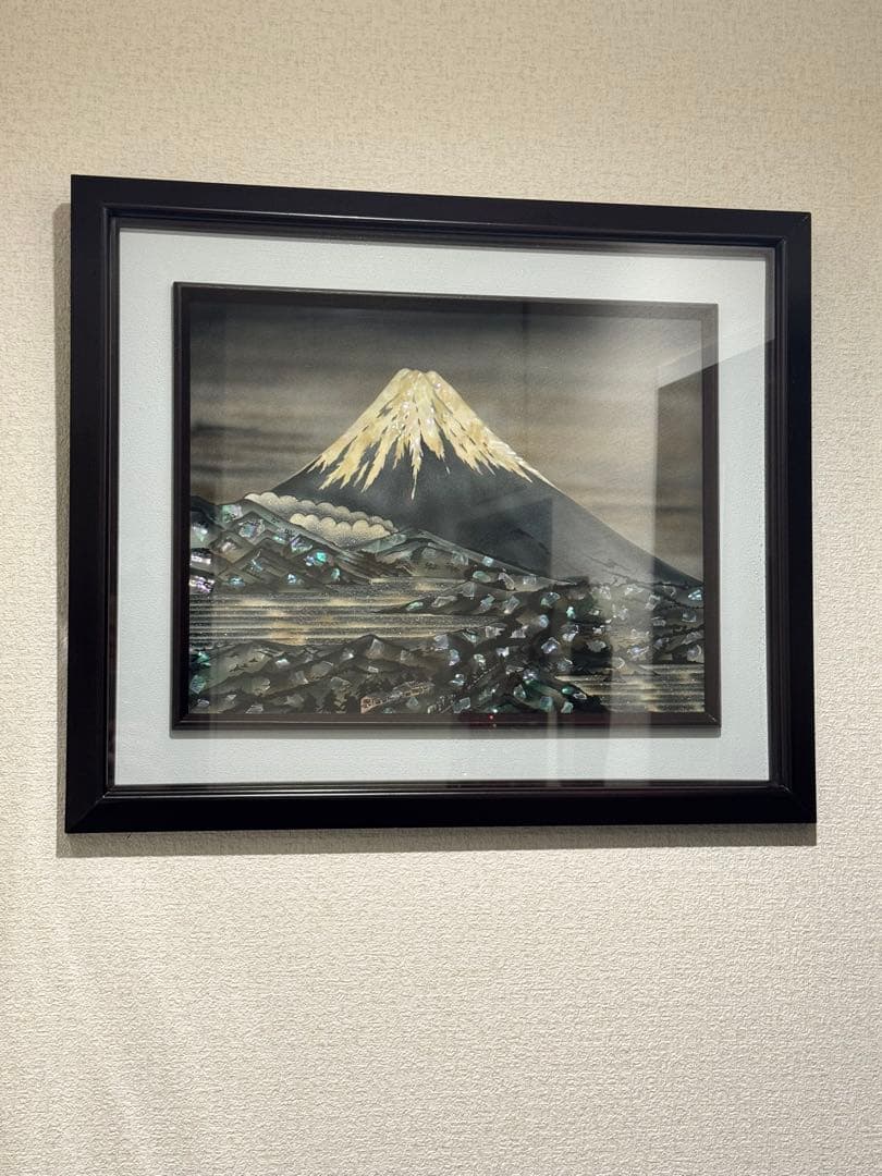 螺鈿山富士額 和室飾り額