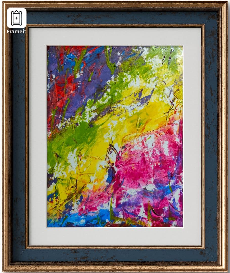 瞑想アート抽象画、額縁無し３枚組