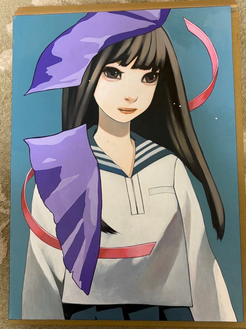 大槻香奈　「渡る日」　アクリル画 キャラクターアート