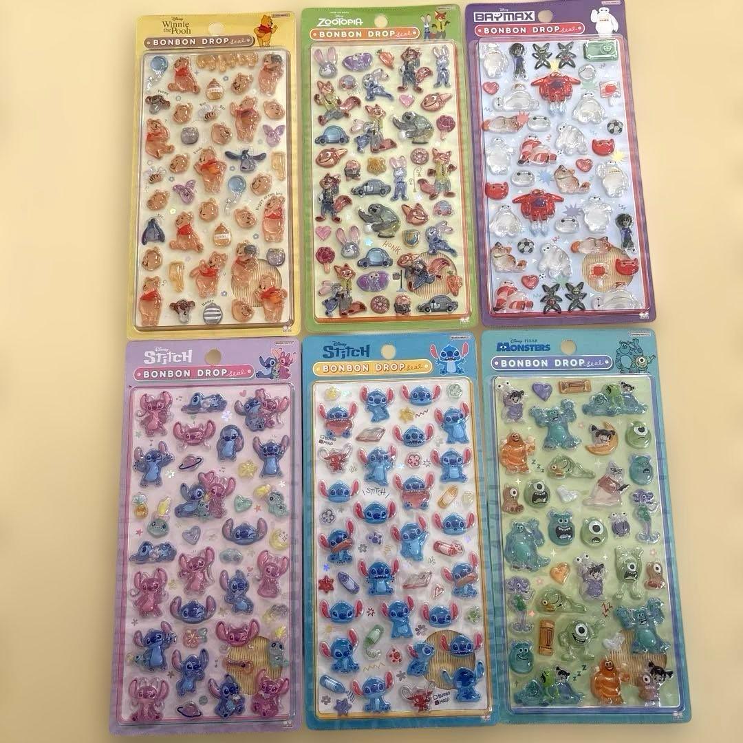 国内正規品 ディズニー ボンボンドロップシール 第2弾 6種 セット