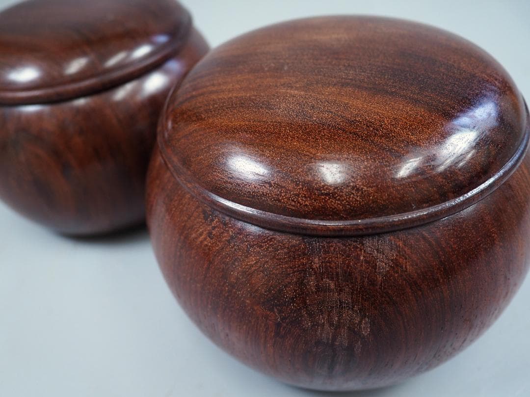 【宮崎県】日向特製蛤碁石36号・花梨碁笥セット