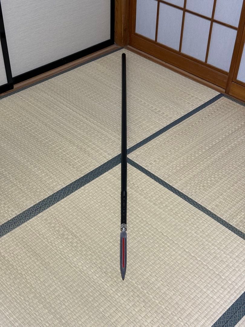 槍　やり　4本継　黒呂　模造刀　模擬刀　美術刀　舞踊　大衆演劇　芝居