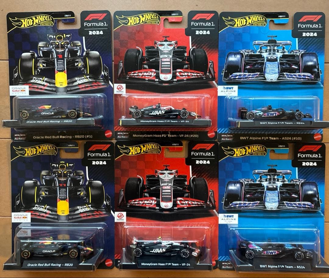 ホットウィール　プレミアム レース アソートメント F1 6台セット