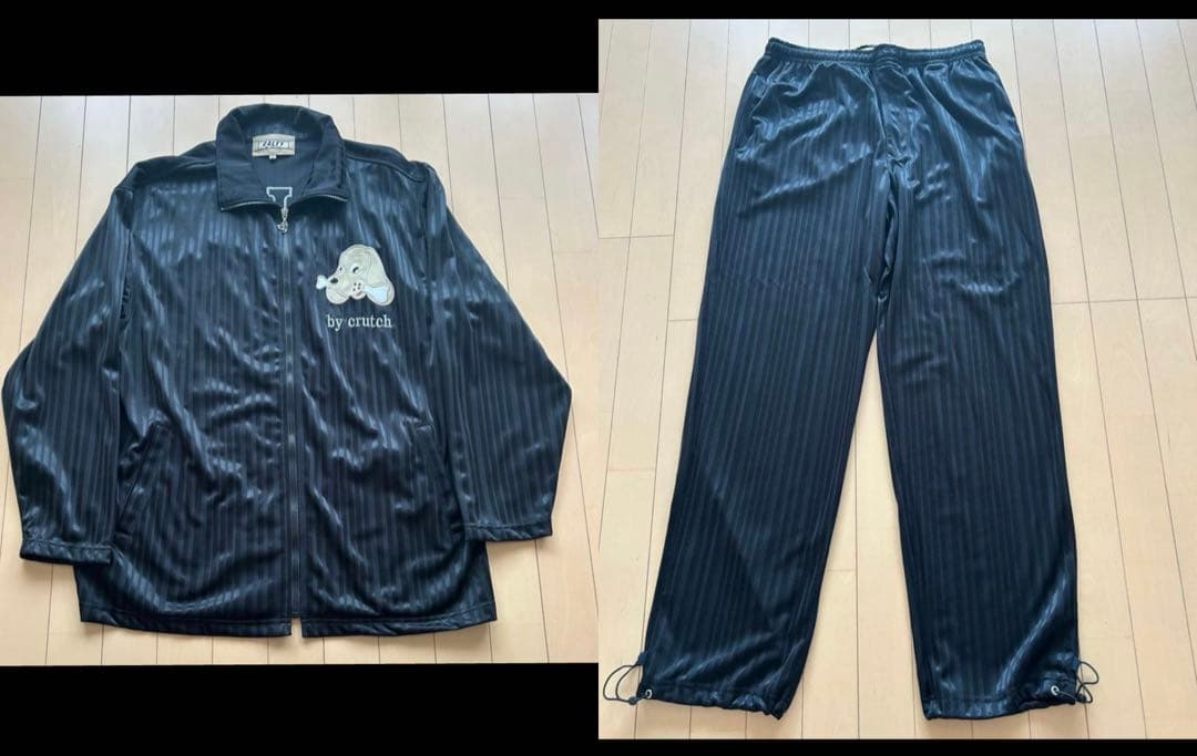 【美品】GALFY ジャージ セットアップ 上下 犬 y2k B系 ブラック F