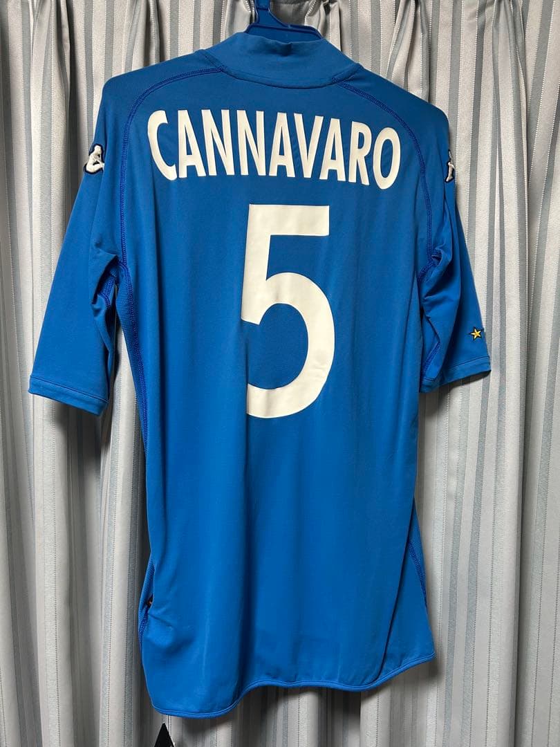 イタリア代表ユニフォーム　ホーム Lサイズ 5カンナバーロ　Kappaタグ付