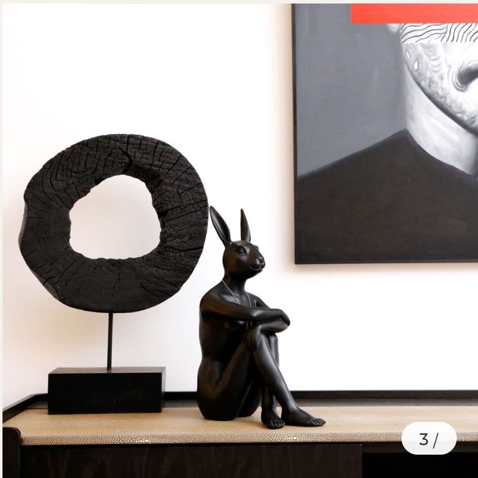 【美品】KARE デザイン ギャングスターラビット ブラック デコフィギア