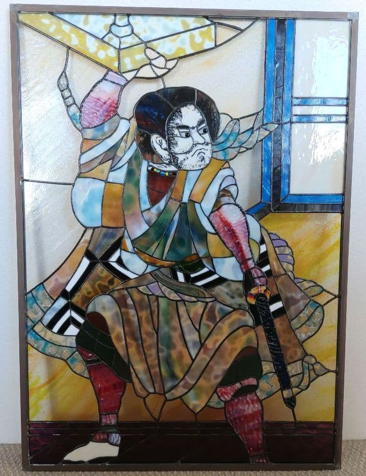 ステンドグラス碁盤のパネル