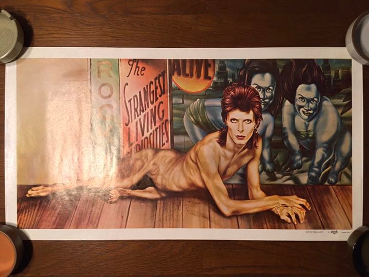 ビンテージ 70s デヴィッドボウイ ダイアモンドの犬 ポスター デッドストック