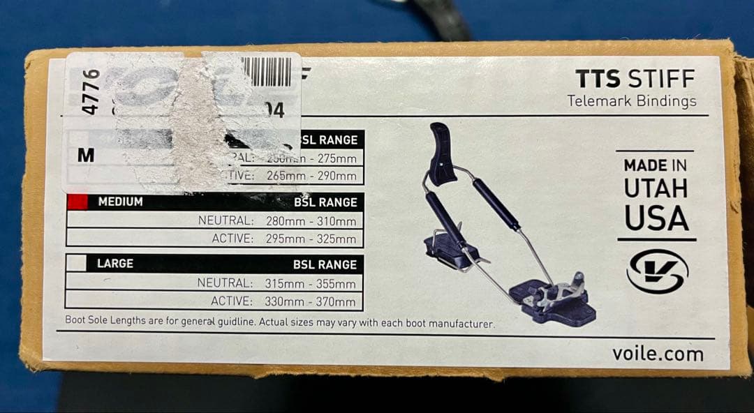 Voile TTS STIFF テレマークビンディング Mサイズ中古