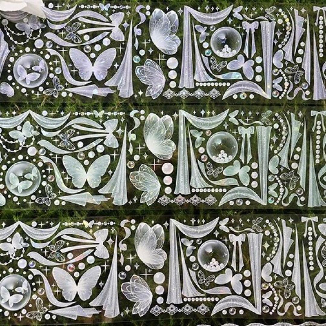 【3巻セット】カーテン リボン シャボン玉 蝶 背景に OKMT 新七天