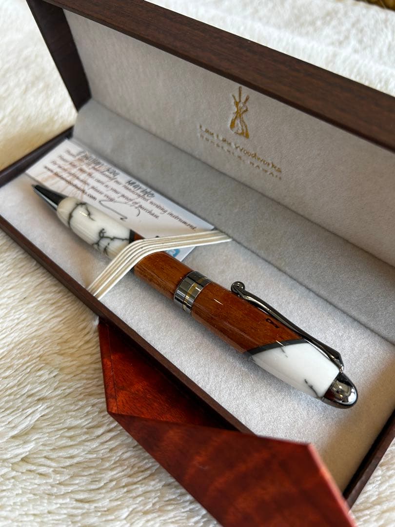 【新品未使用】Lau Lau Woodworksボールペン/ハワイコアウッド