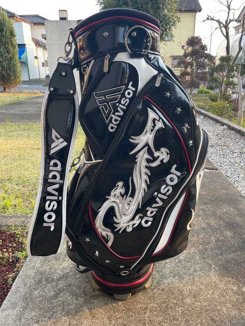 ドラゴンデザイン アドバイザー エナメル キャディバッグ　送料無料