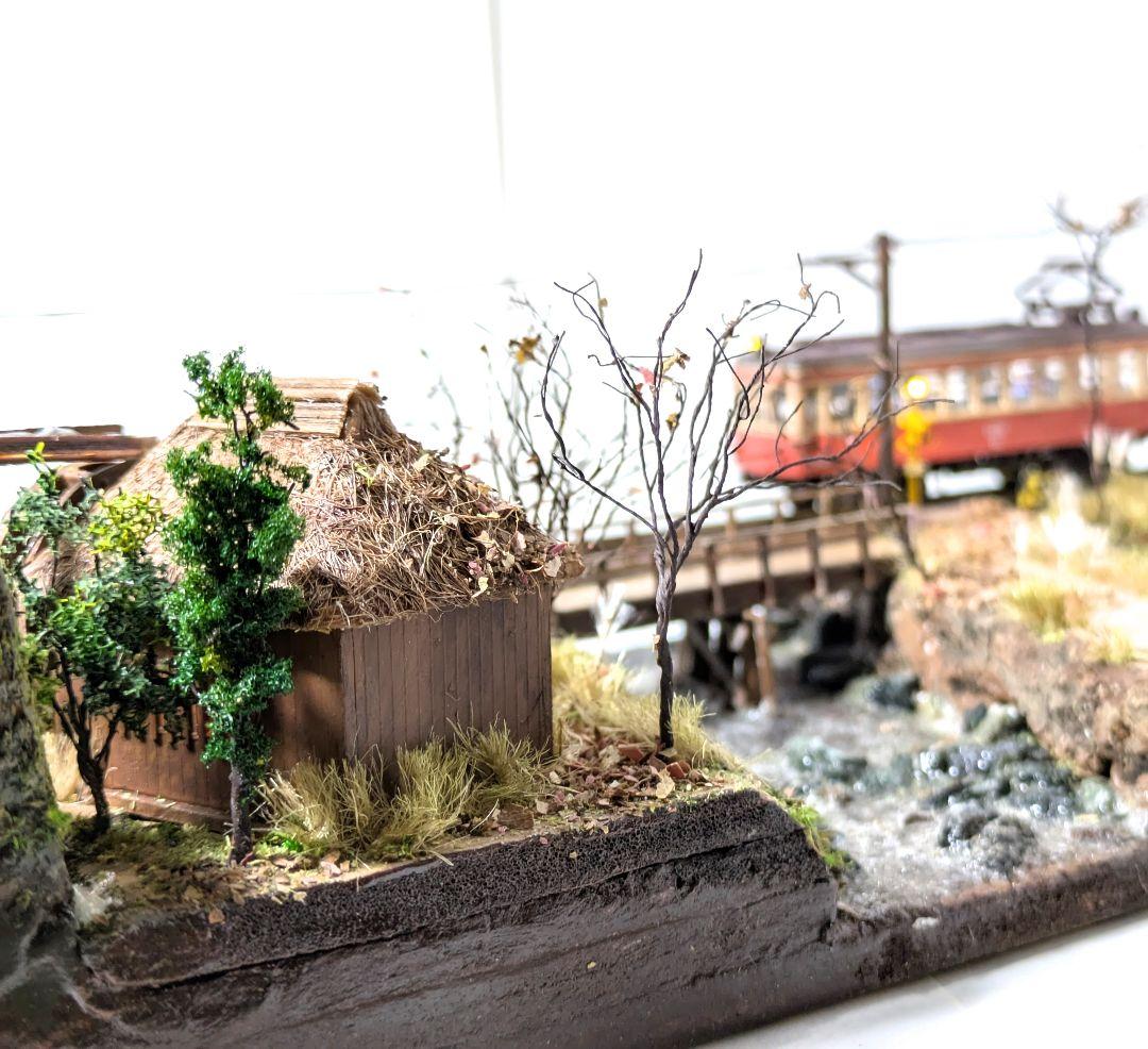 林*和様 Nゲージ・ジオラマ【貨車を繋いだ地鉄電車・秋】※車両付き