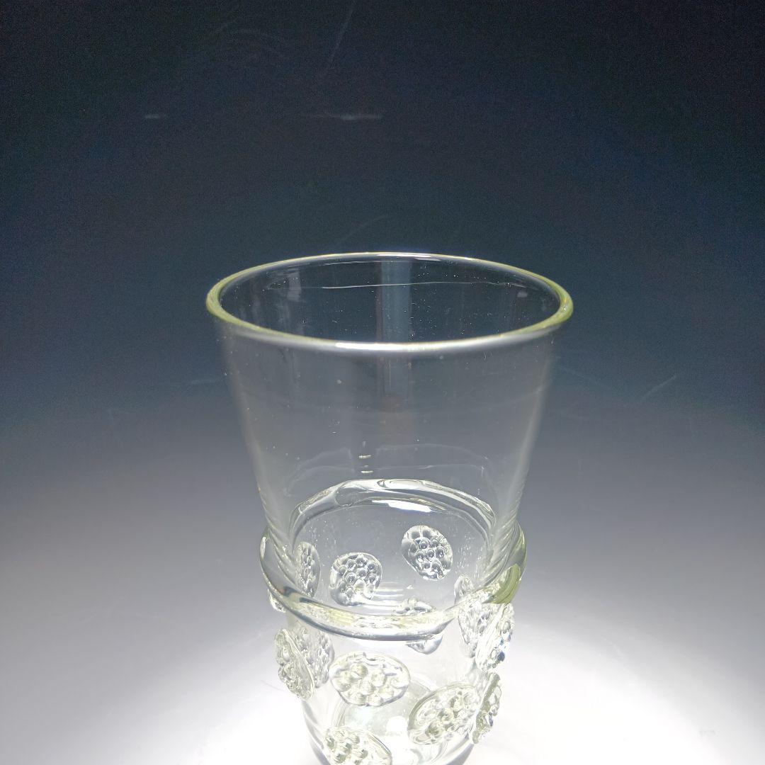 ガラス作家　舩木倭帆　プラントゴブレットイチゴ紋　shizuサイン有