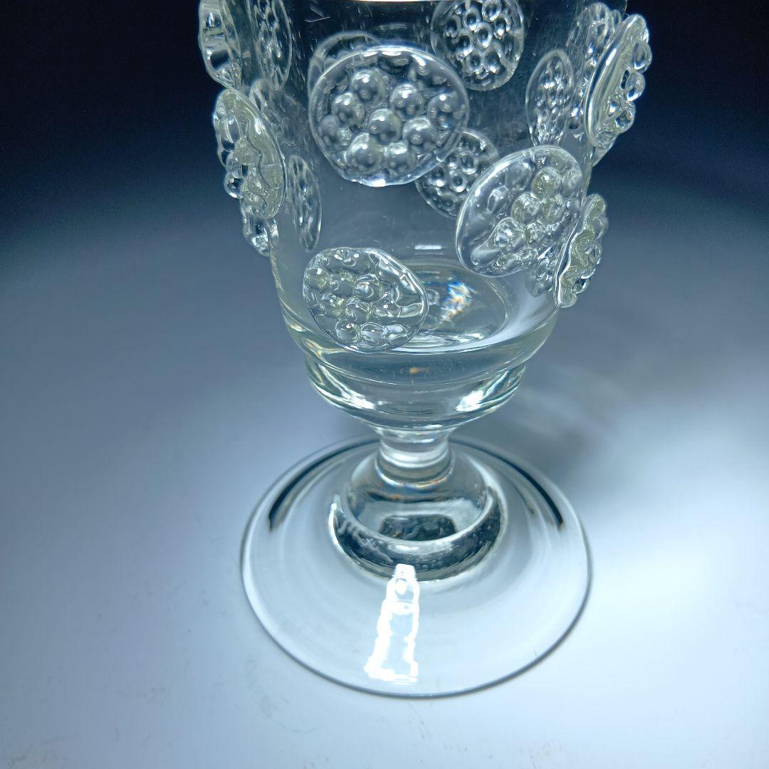 ガラス作家　舩木倭帆　プラントゴブレットイチゴ紋　shizuサイン有