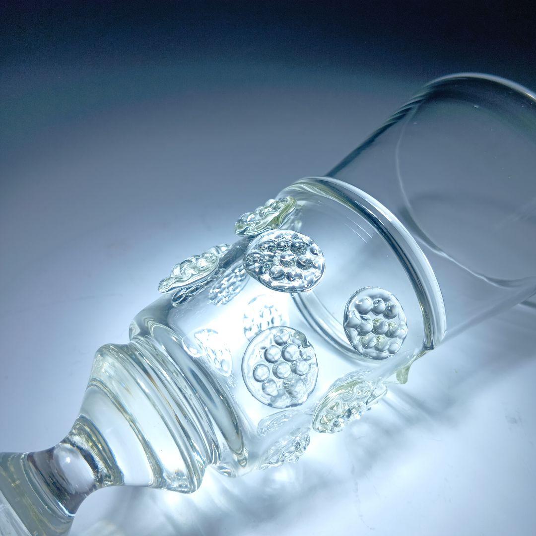 ガラス作家　舩木倭帆　プラントゴブレットイチゴ紋　shizuサイン有