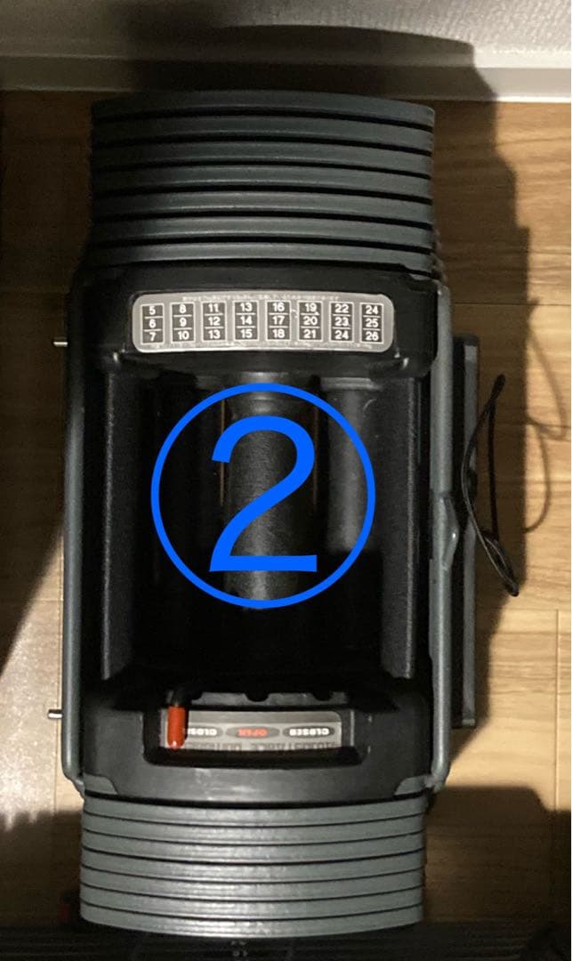 ②TOP FILM 可変式ブロックダンベルセット26kg×1個