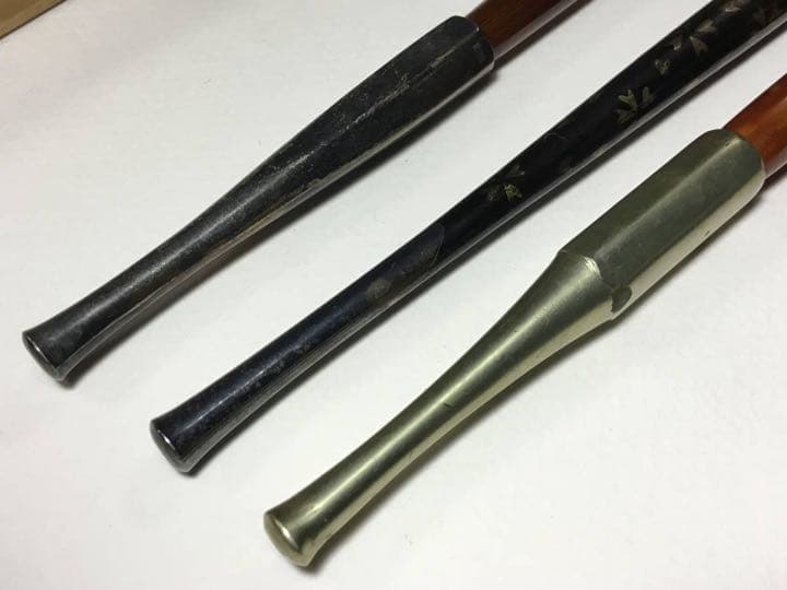 ◆煙管３本◆勲六等瑞宝章 金工師 吉田省吾作 純村田張煙管 純銀 キセル 喫煙具