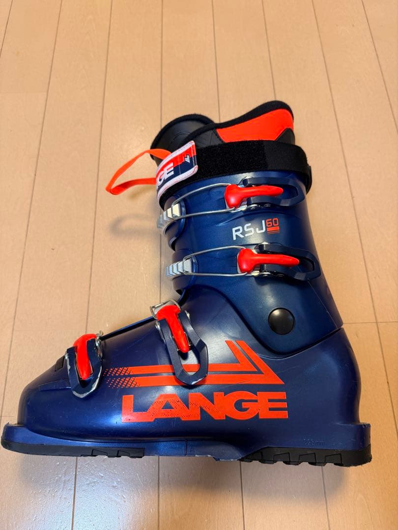 LANGE RSJ60 男性用スキーブーツ ネイビー/オレンジ 25.5