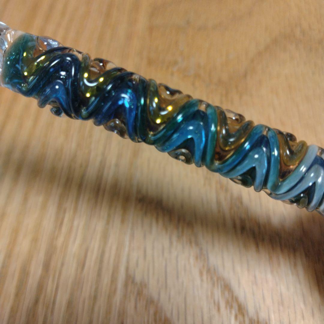 く*は様 川西硝子　ガラスペン　 さざなみ　レアカラー 【虹夜】