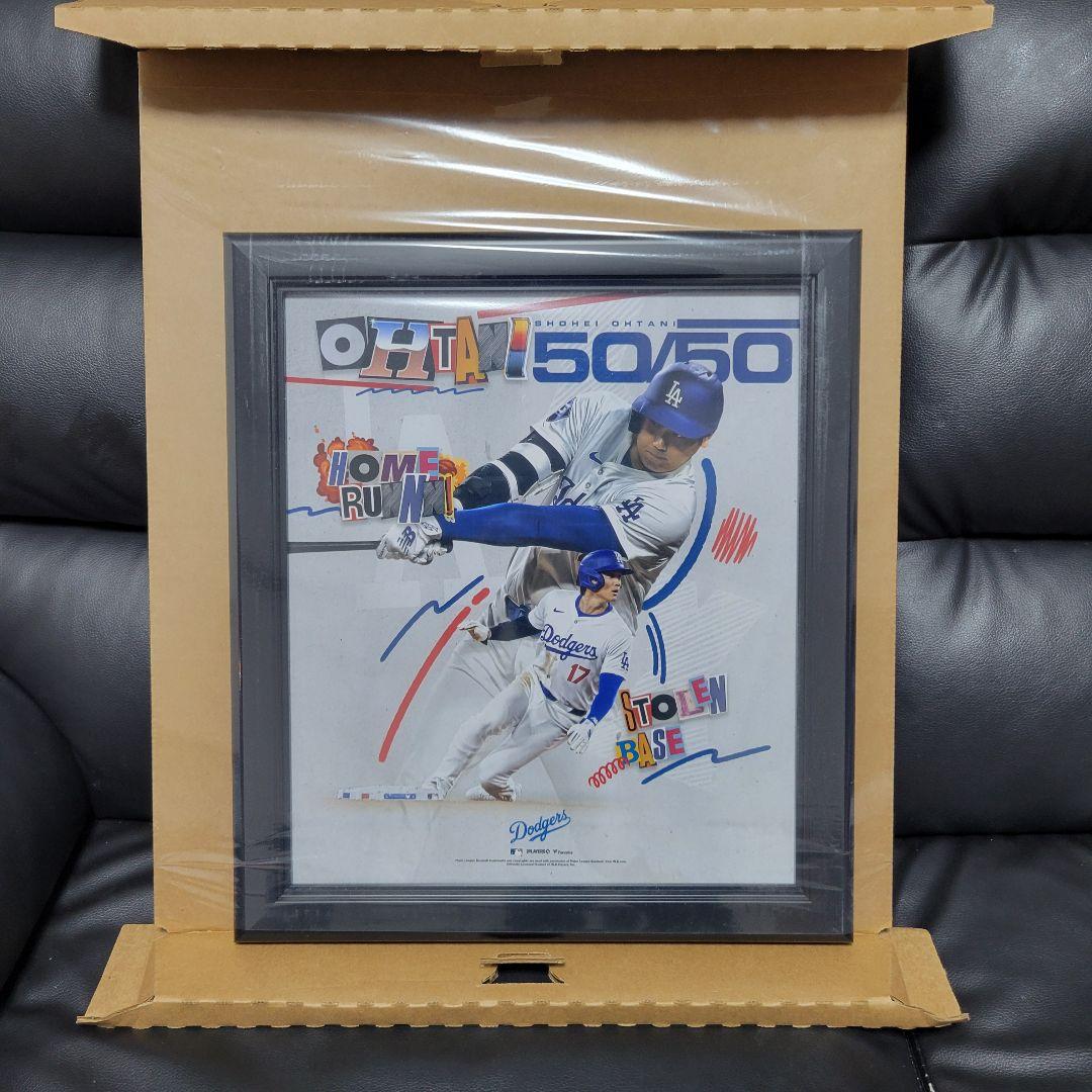 【即発送可】50/50限定記念グッズ 大谷翔平 ドジャース フォトフレーム