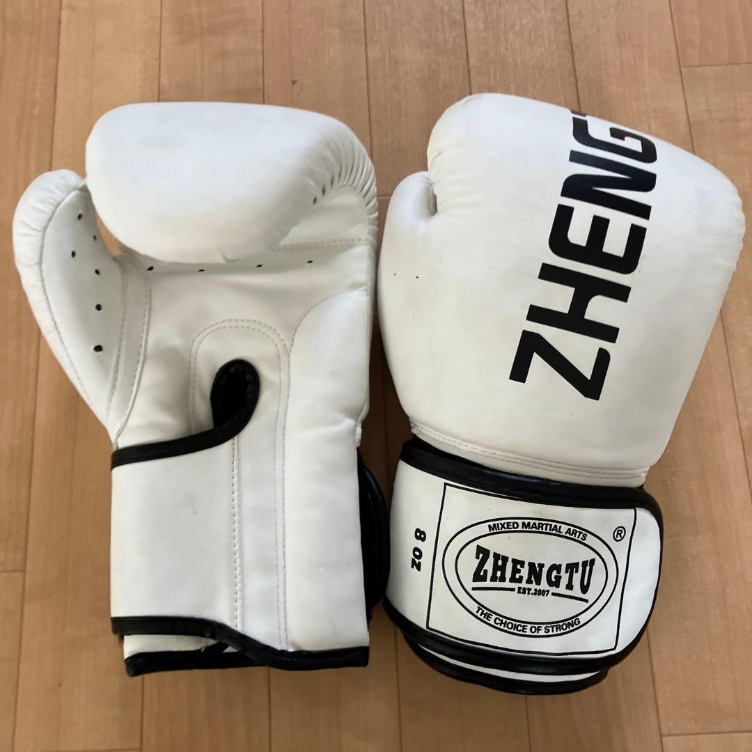 ZHENGTU ボクシンググローブ 8オンス ホワイト