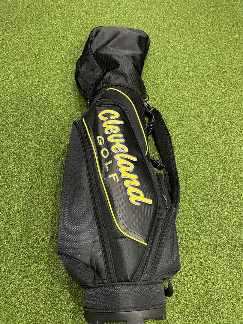 けん　Cleveland キャディバッグ 黒/黄