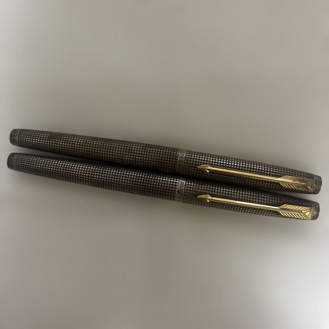 パーカー 万年筆 2本セット メッシュデザイン