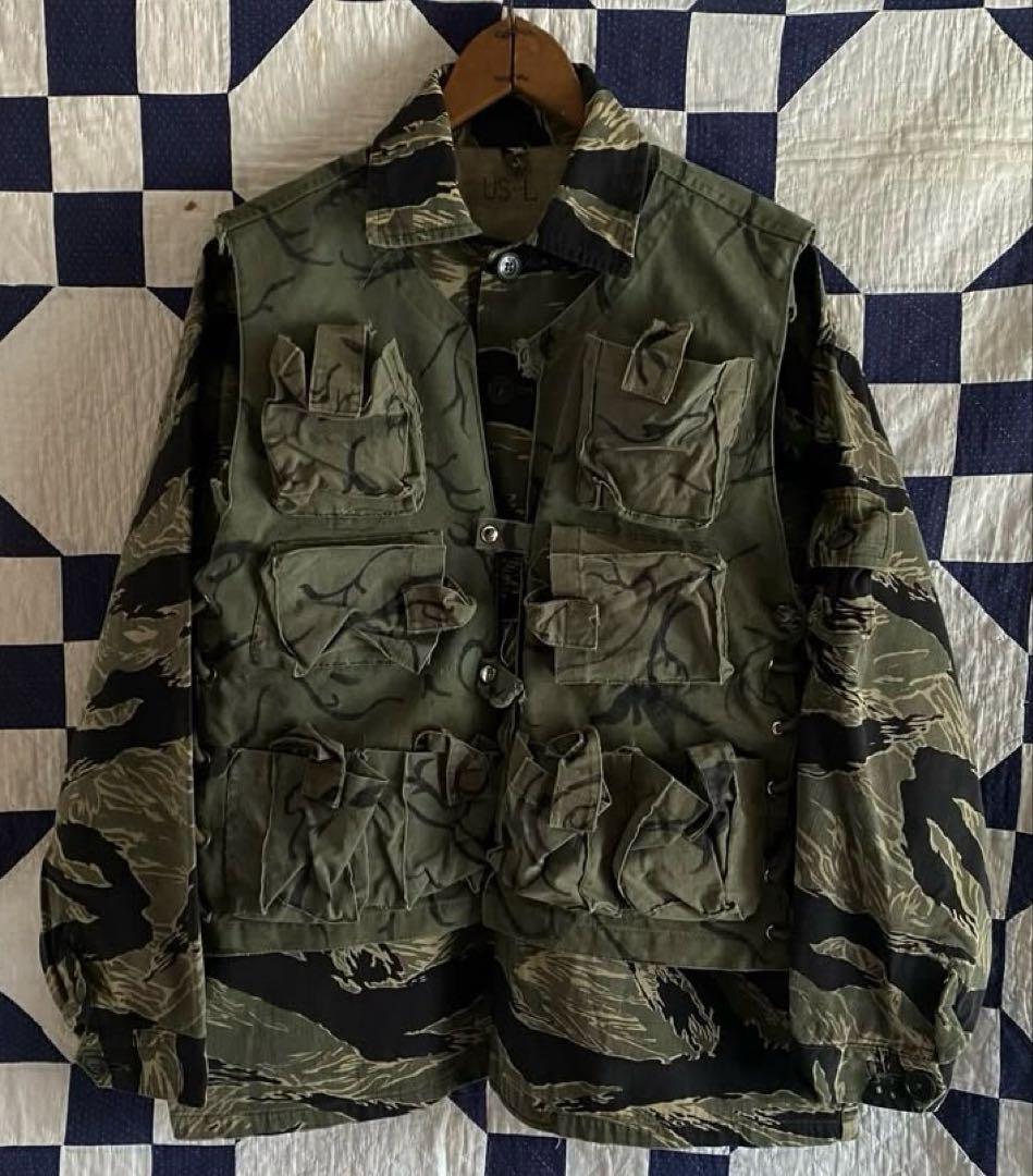 60s us army ベトナム戦争　ハンドペイント迷彩 ベスト　特殊部隊
