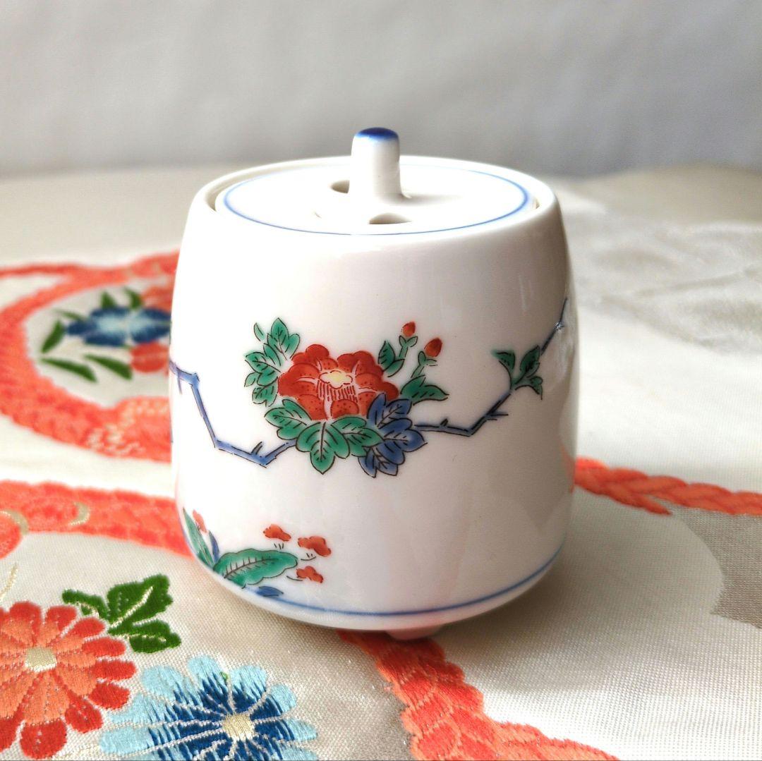 文香炉　茶道　有田焼　曲水