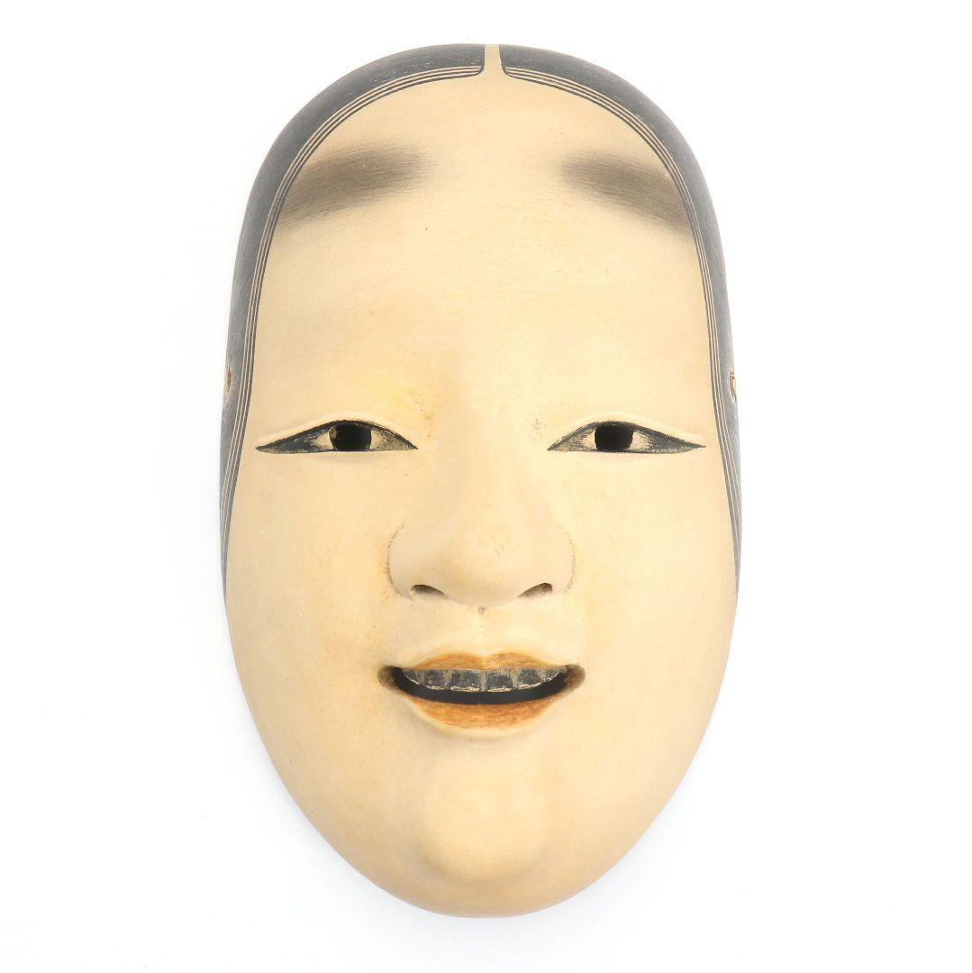 能面 小面 彩色木彫　AC1022