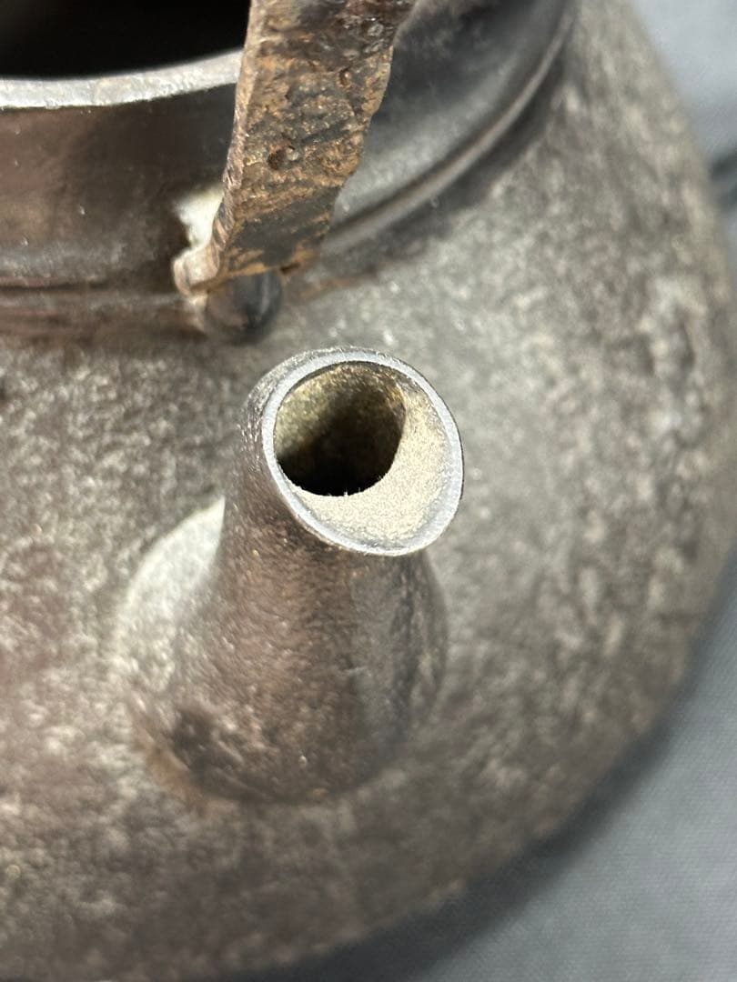 【経年品】南部鉄器　天祐堂　鉄瓶　急須　鳥