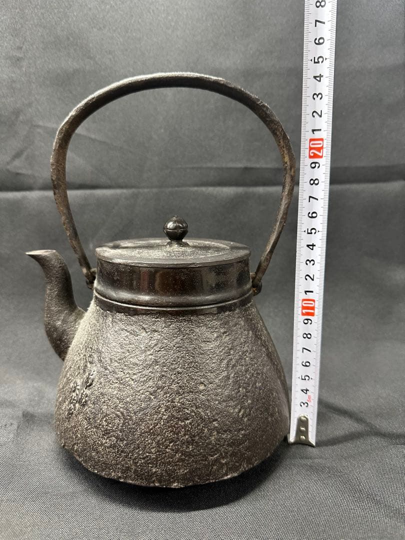 【経年品】南部鉄器　天祐堂　鉄瓶　急須　鳥