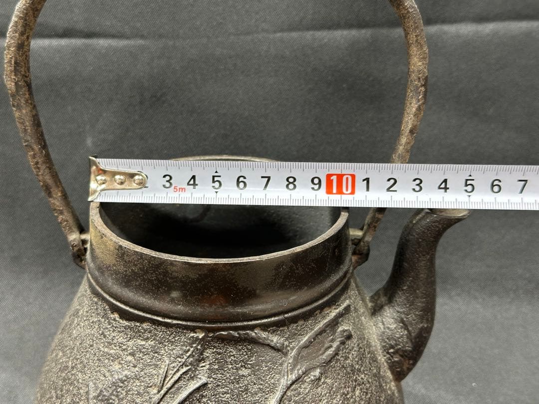 【経年品】南部鉄器　天祐堂　鉄瓶　急須　鳥