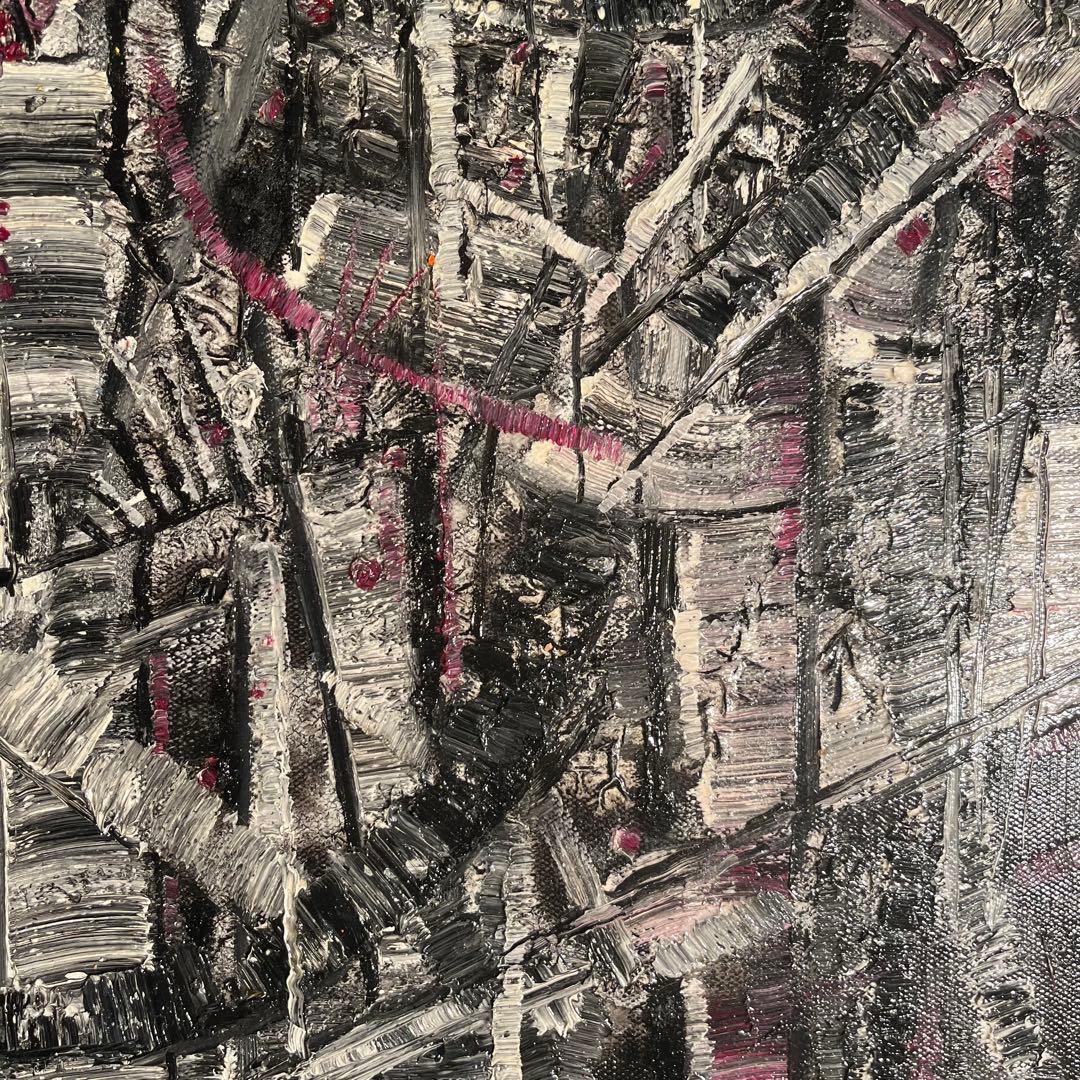 ★真作★ 旭日嘎(シゴラカ) 無題 油絵 貴重作品 フレーム付き 絵画 油彩画