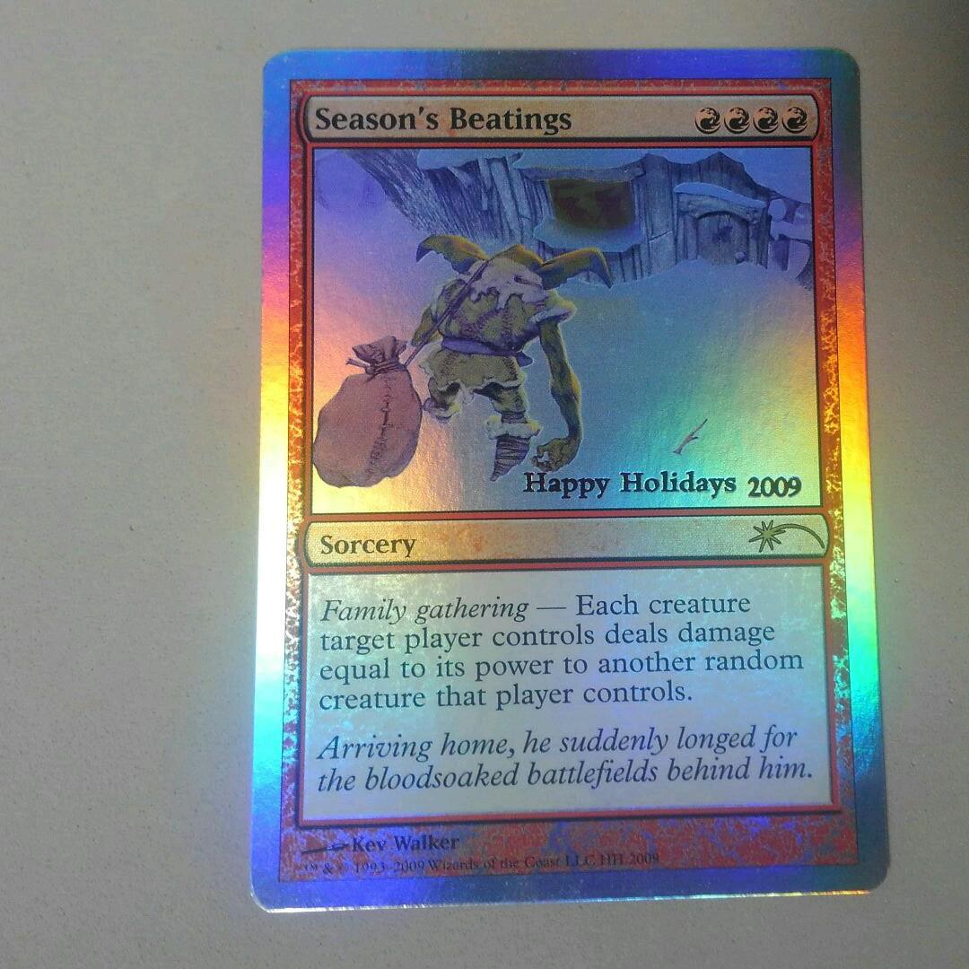 MTG Season's Beatings Foil ホリデー プロモ