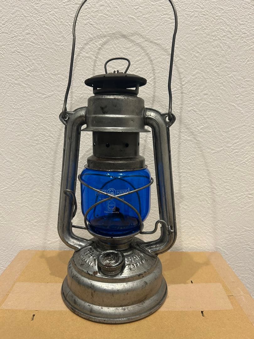 希少☆ヴィンテージ　フュアーハンドランタン　青ホヤ　純正品