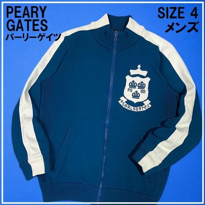 PEARLY GATES パーリーゲイツ ニット ジップ ジャケット ブルー 4