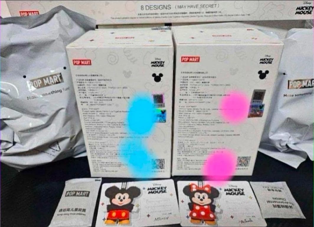 すぐ発送可能新品 POPMART ディズニーキーホルダーアソートミッキーとミニー