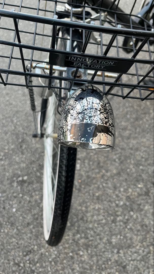 あさひの、シティサイクル 26インチ　黒 スチールフレーム 前バスケット付き