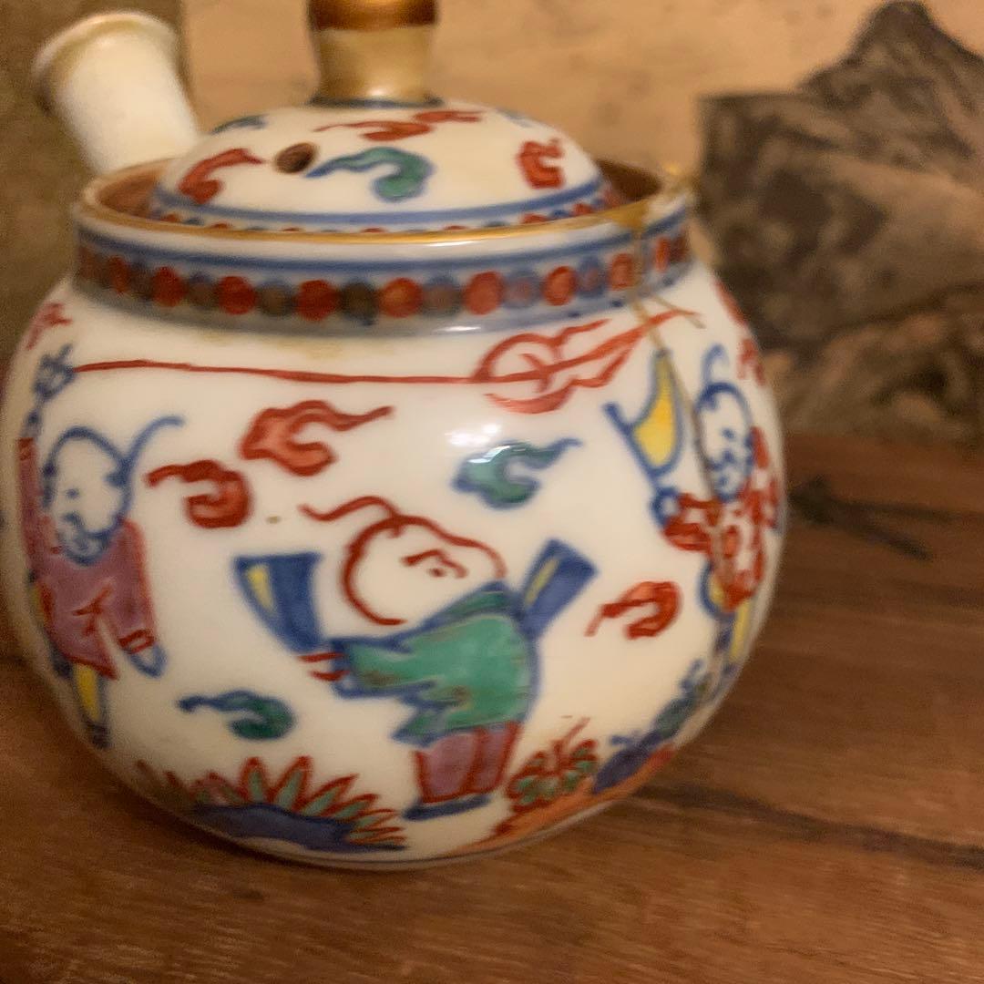 四代清水六兵衛　急須 共箱　　1客 156